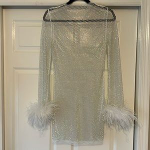 Sheer Sequin Mesh Bachelorette Dress